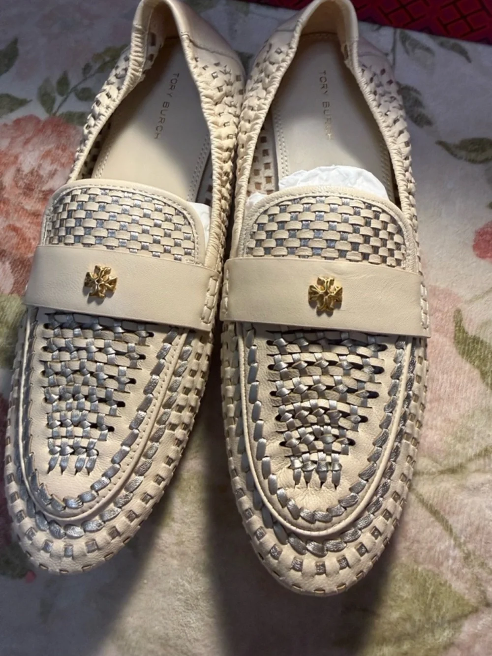 Tory Burch NWT Woven Ballet Loafer $378 Sz 8.5